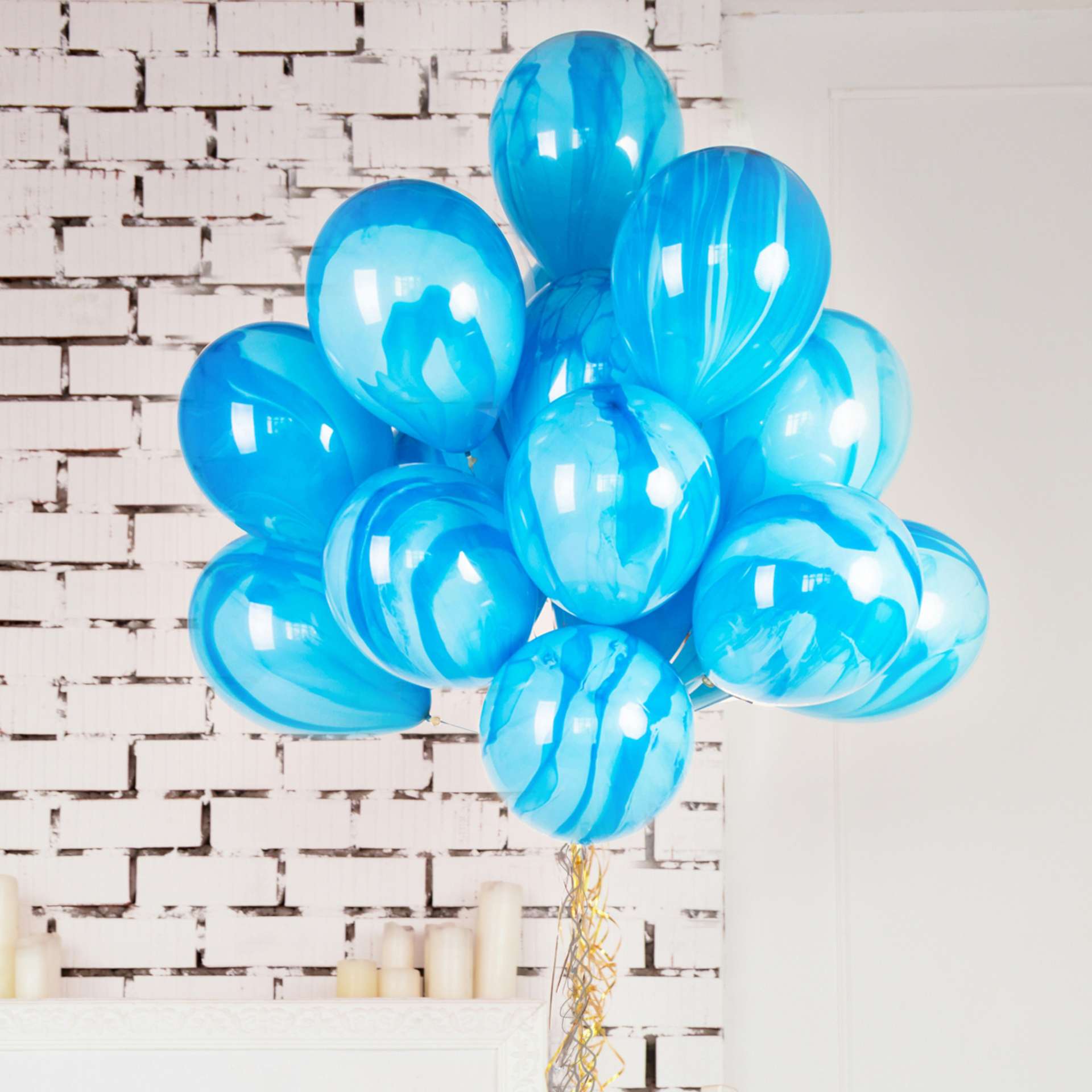 Babyshower thema Baby blue ballonnen