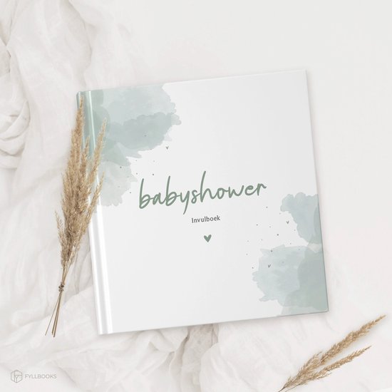 Fyllbooks Babyshowerboek - Watercolour groen