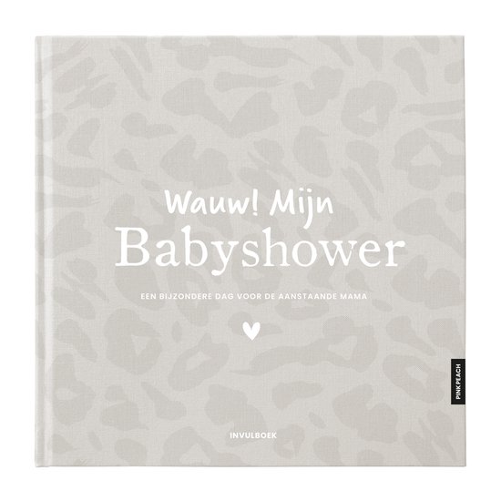 PINKPEACH - Babyshower Invulboek - Linnen Leopard