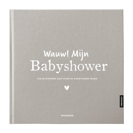 PINKPEACH - Babyshower Invulboek - Linnen Taupe