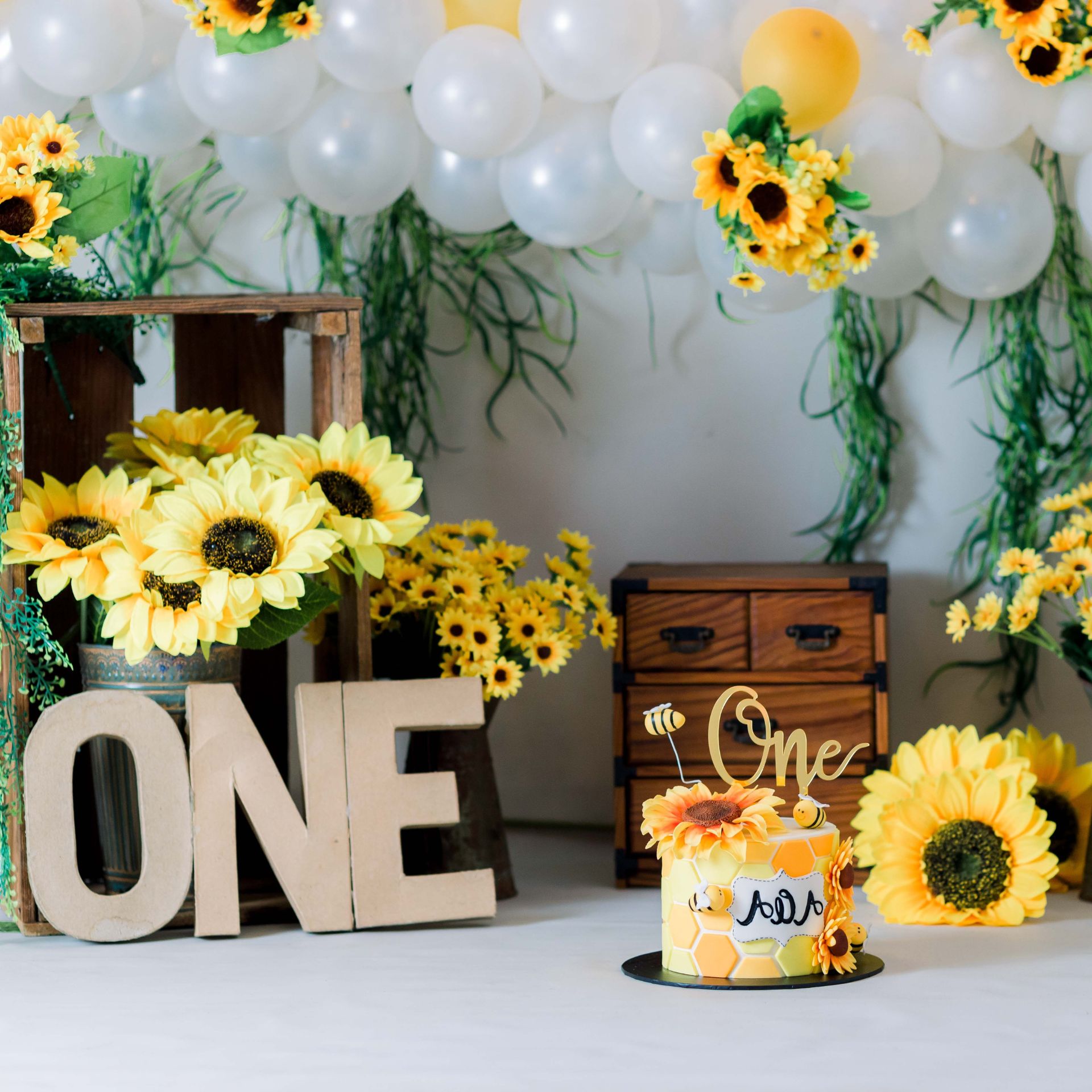 Eerste verjaardag thema Sunny day