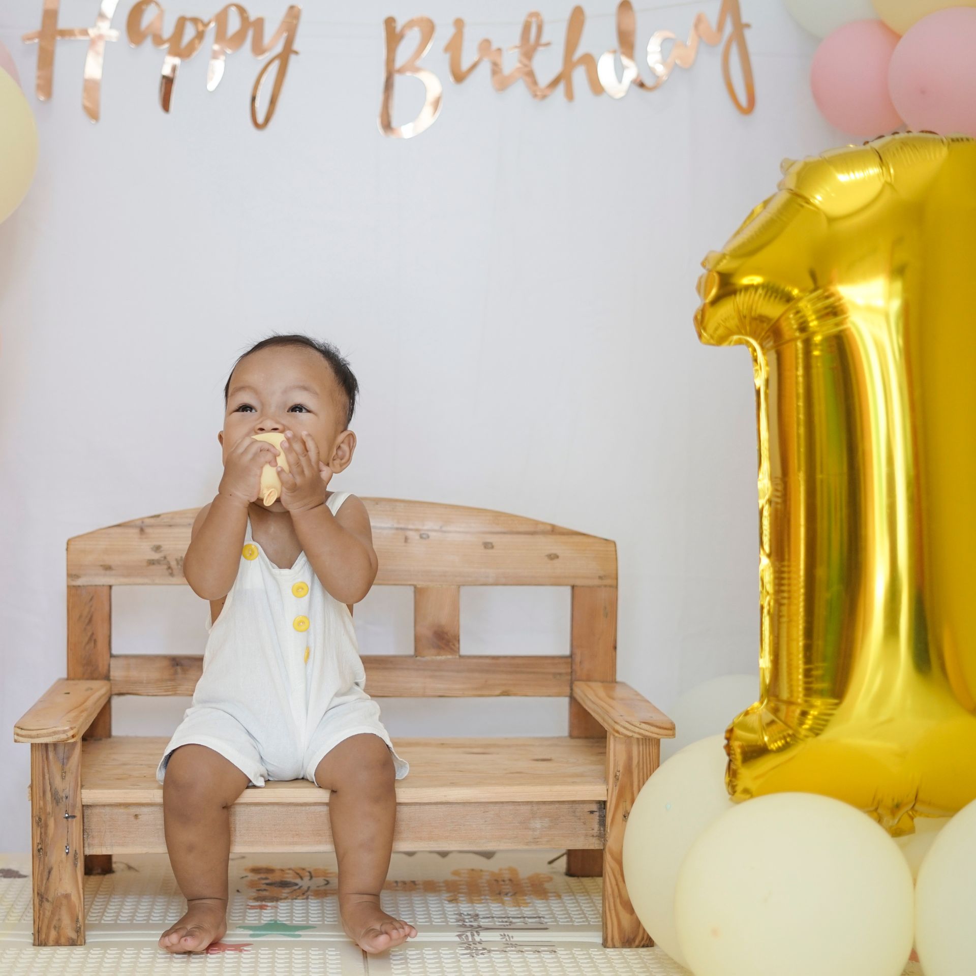 Eerste verjaardag thema Nude Naturals