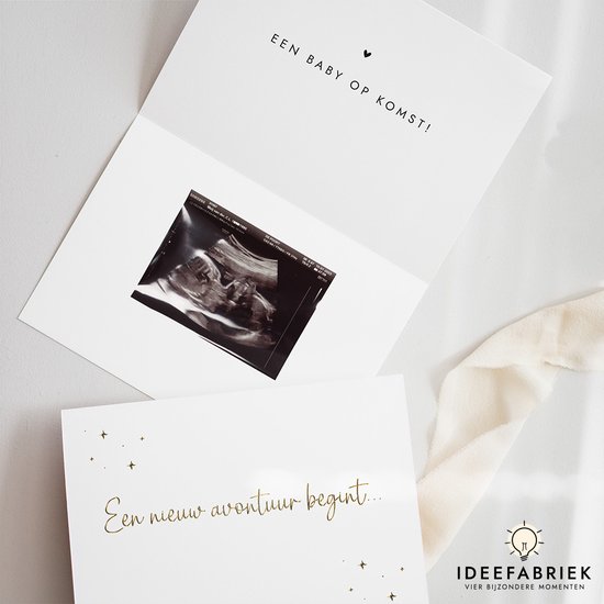 Zwangerschapsaankondiging onthullingskaart